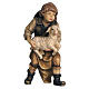 Enfant avec agneau à bras crèche Heimatland bois peint 12 cm Val Gardena s1