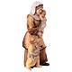 Mujer con niños 12 cm realizada de madera pintada belén Heimatland Val Gardena s3