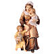Donna con bambini 12 cm realizzata in legno dipinto presepe Heimatland Val Gardena s1