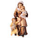 Woman with children figurine 12 cm made of painted wood Heimatland Val Gardena nativity scene s1