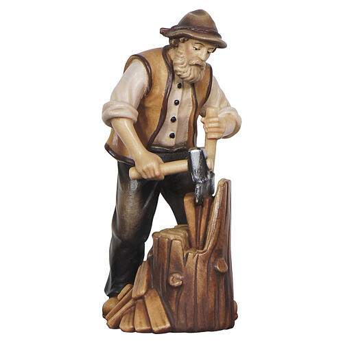 Spacca scandole legno dipinto presepe Heimatland 9,5 cm Val Gardena 1