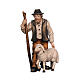 Pastor com ovelha de madeira pintada Val Gardena presépio Heimatland 9,5 cm s2