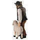 Wooden shepherd figurine with sheep Heimatland nativity scene 9.5 cm Val Gardena s3