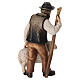 Wooden shepherd figurine with sheep Heimatland nativity scene 9.5 cm Val Gardena s4