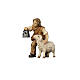 Young shepherd with sheep and lantern, wooden figurine of 12 cm Heimatland Nativity Scene of the Val Gardena s2