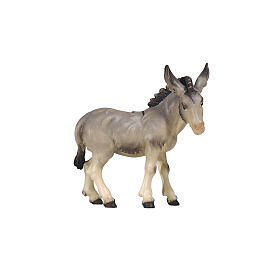 Burro para belén 12 cm de madera coloreada Heimatland Val Gardena