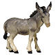Donkey figurine for nativity scene 12 cm in colored wood Heimatland Val Gardena s1