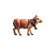 Cow with head forward 12 cm Heimatland nativity scene in colored Val Gardena wood s2
