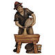 Shepherd with manger, painted wood character for 9.5 cm Heimatland Nativity Scene, Val Gardena s1