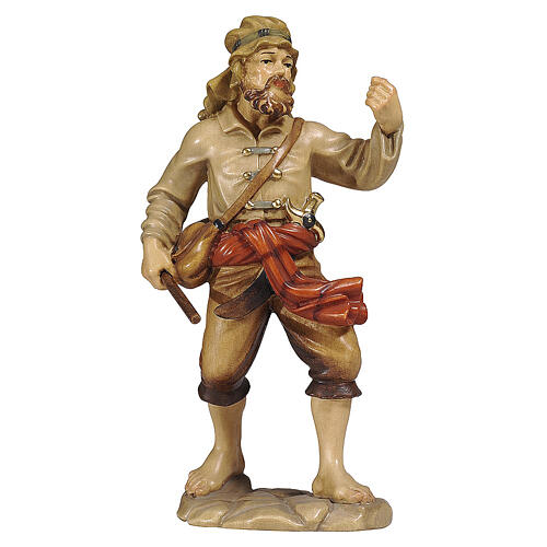 Elefantentreiber, Holz coloriert, für 9,5 cm Heimatland-Krippe, Grödner Kunsthandwerk 1