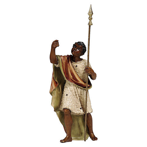 Cameleiro peça de madeira pintada para presépio Heimatland 9,5 cm Val Gardena 1