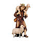 Shepherd with sheep 9.5 cm painted wooden nativity scene Heimatland Val Gardena s1