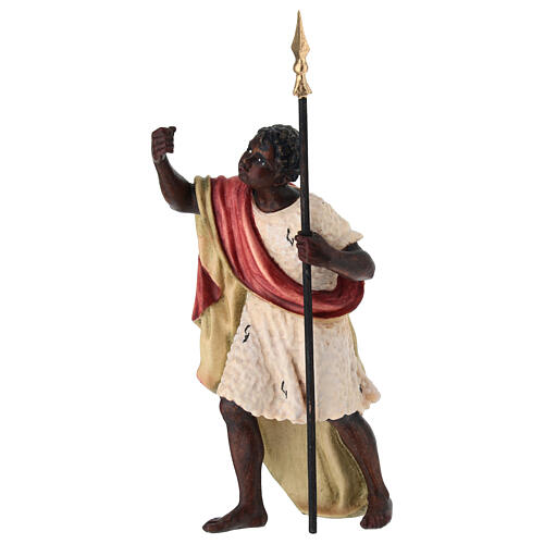 Camel driver, painted wood figurine, Val Gardena 12 cm Heimatland Nativity Scene 2