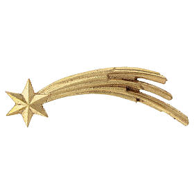Estrella cometa 9,5 cm belén Heimatland madera pintada Val Gardena