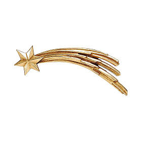 Stella cometa 9,5 cm presepe Heimatland legno dipinto Val Gardena