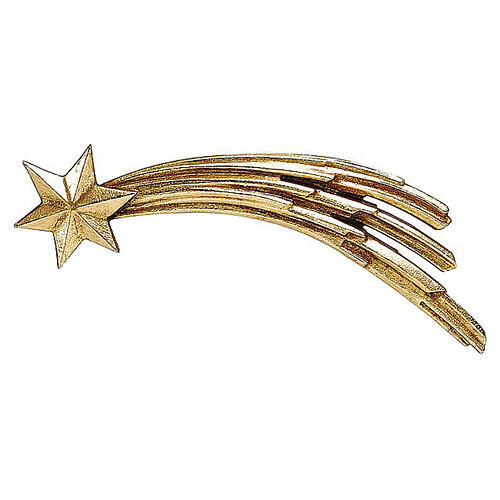 Stella cometa 9,5 cm presepe Heimatland legno dipinto Val Gardena 1