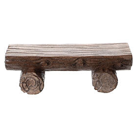 Banc pour bergers 9,5 cm crèche bois peint Heimatland Val Gardena