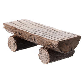 Banc pour bergers 9,5 cm crèche bois peint Heimatland Val Gardena