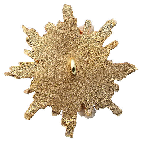 Taube mit Strahlenkranz, Holz coloriert, für 12 cm Heimatland-Krippe, Grödner Kunsthandwerk 3