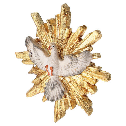 Dove with rays of light for Heimatland Nativity Scene of 12 cm, Val Gardena painted wood 2