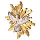 Dove with rays of light for Heimatland Nativity Scene of 12 cm, Val Gardena painted wood s2