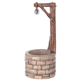 Poço madeira pintada presépio 12 cm modelo Heimatland Val Gardena
