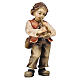 Enfant avec trompette bois peint 9,5 cm Heimatland Val Gardena s1