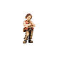 Enfant avec trompette 12 cm bois peint Heimatland Val Gardena s1