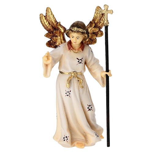 Angelo annunciatore presepe 9,5 cm legno dipinto Heimatland Val Gardena  1