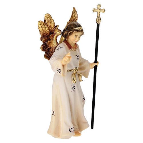 Angelo annunciatore presepe 9,5 cm legno dipinto Heimatland Val Gardena  2