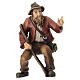 Shepherd sitting and pointing painted wooden nativity scene 12 cm Heimatland Val Gardena s1