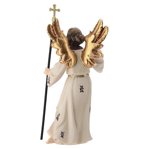Announcing angel, painted wooden figurine for 12 cm Heimatland Nativity Scene, Val Gardena 4
