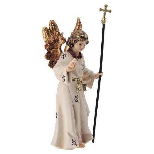 Ange annonciateur 12 cm crèche Heimatland bois peint Val Gardena 2