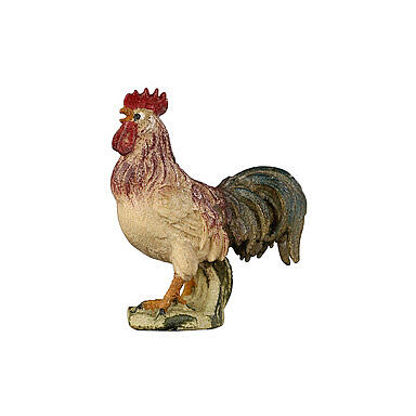 Rooster for 9.5 cm Heimatland Nativity Scene, Val Gardena, painted wood 1