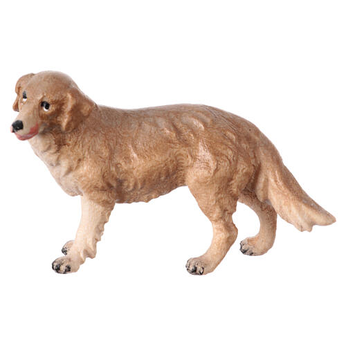 Cão pastor presépio de madeira pintada do Val Gardena Heimatland 9,5 cm 1