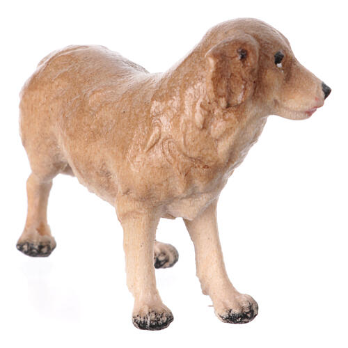 Cão pastor presépio de madeira pintada do Val Gardena Heimatland 9,5 cm 3