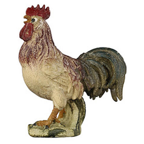 Gallo belén Heimatland 12 cm madera pintada Val Gardena 1