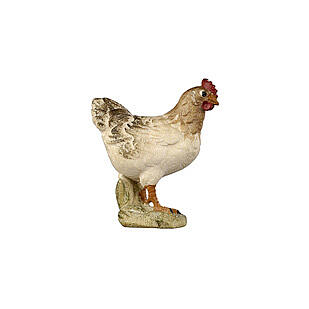 Gallina de pie 12 cm Heimatland belén madera pintada Val Gardena 1