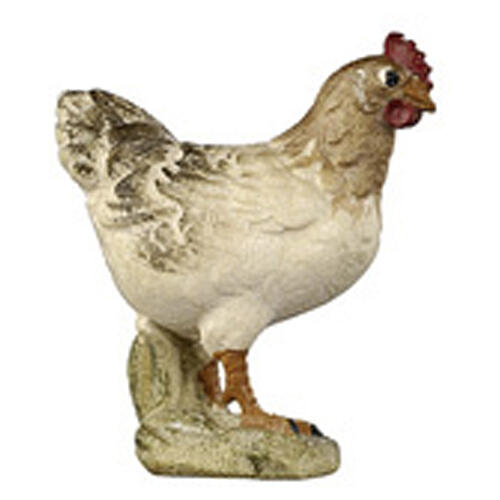 Gallina in piedi 12 cm Heimatland presepe legno dipinto Val Gardena 1