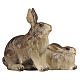 Groupe lapins 12 cm figurine crèche Heimatland bois peint Val Gardena s1