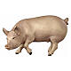 Pig nativity scene 12 cm Heimatland painted wood Val Gardena s1