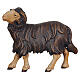 Black ram, head to the left, for painted wood Heimatland Nativity Scene with 12 cm characters, Val Gardena s1