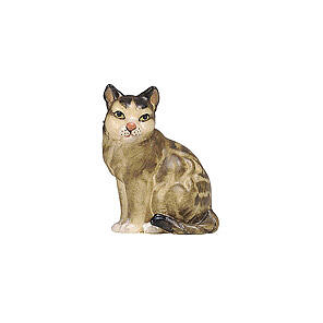 Cat for 9.5 cm painted wood Heimatland Nativity Scene of Val Gardena 1