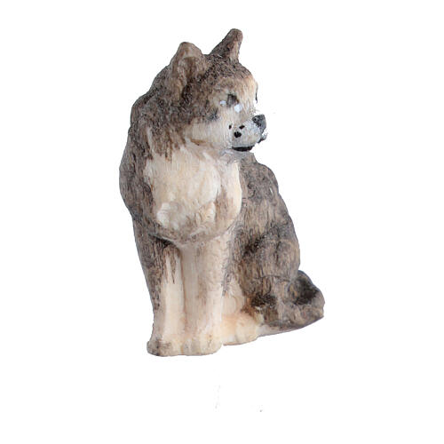 Gatto 9,5 cm presepe legno dipinto Heimatland Val Gardena  2
