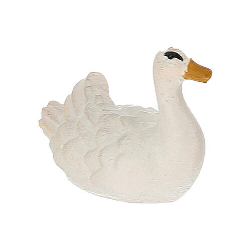 Anatra che nuota sinistra presepe 9,5 cm Heimatland legno dipinto Val Gardena 2