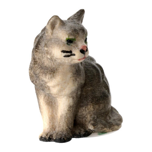 Kot, figurka do szopki Heimatland 12cm, drewno malowane  Val Gardena 2