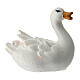 Goose, swimming to the right, for painted wood Heimatland Nativity Scene with 12 cm characters, Val Gardena s1