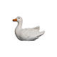 Goose, swimming to the left, for painted wood Heimatland Nativity Scene with 12 cm characters, Val Gardena s1