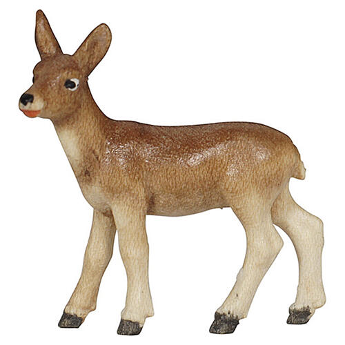 Corça para presépio Heimatland de 9,5 cm, madeira pintada do Val Gardena 1