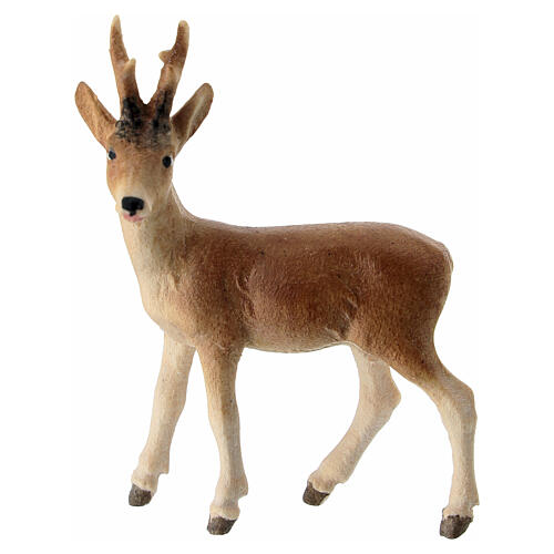 Rehbock, Holz coloriert, für 9,5 cm Heimatland-Krippe, Grödner Kunsthandwerk 1